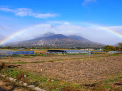 日本百名山・磐梯山の美しい虹＿福島県耶麻郡猪苗代町