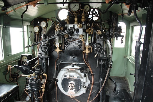 8620形蒸気機関車の運転室