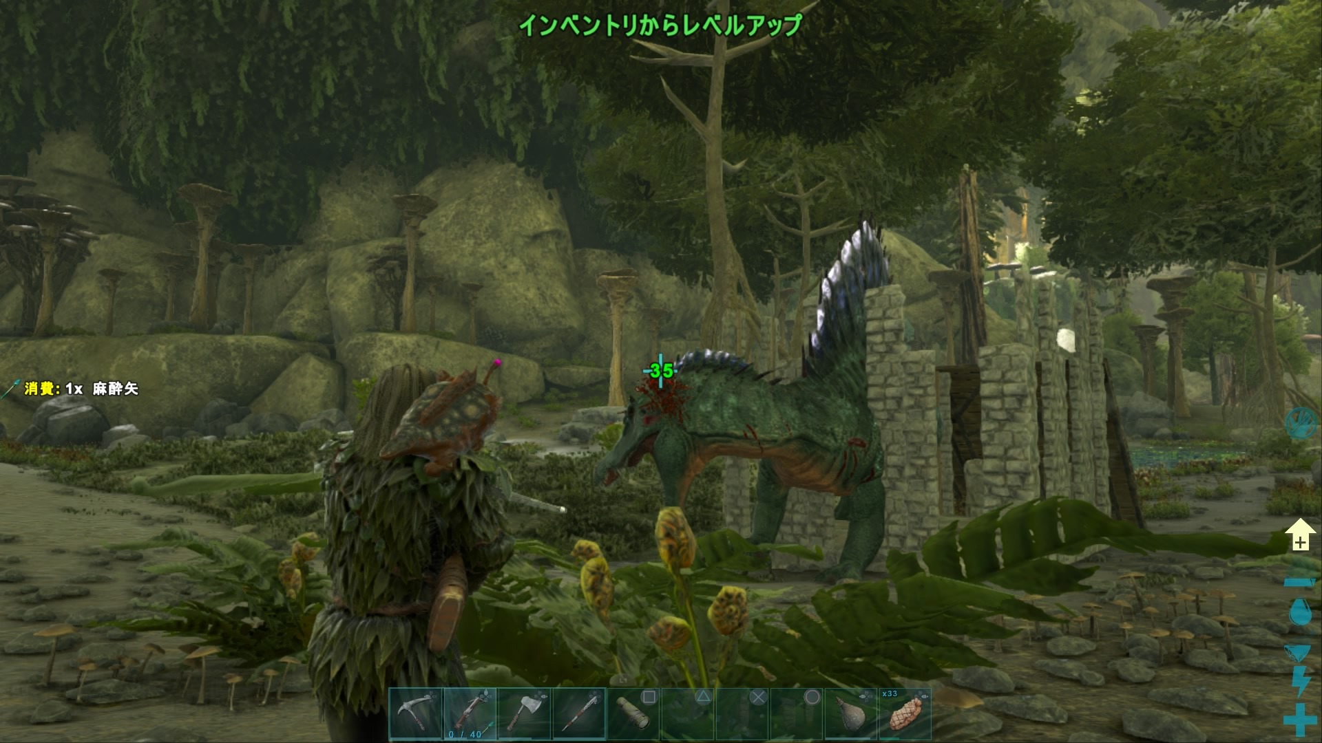 Ark Aberration で恐竜サバイブpart3 特級スピノサウルス来る 妄想シンフォニー